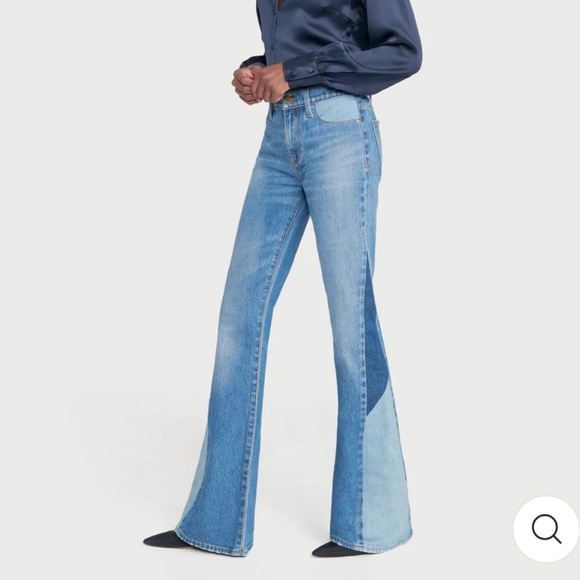 Frame Denim Denim - NWT Frame Denim - Le High Flare Diagonal Block, Size 30